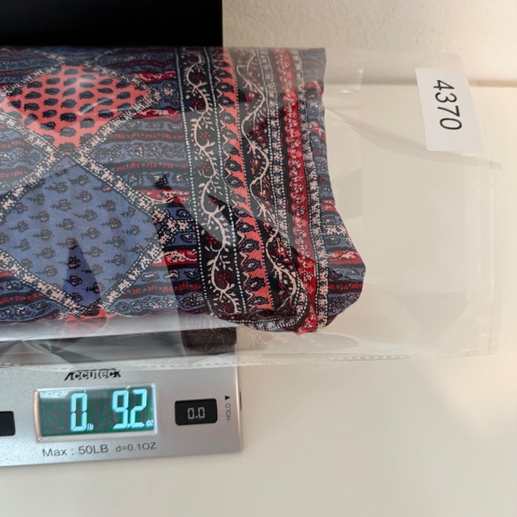 Roxy Dress Women XL Blue Pink Sleeveless Open Back Boho Peasant Hippie Cottage - Picture 11 of 11